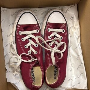 Converse Burgundy Canvas Sneakers